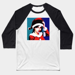 Santa Girl Baseball T-Shirt